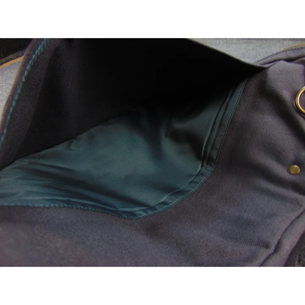 Line of Trade Laptop Briefcase Men Gray Canvas Leather Trim Commuter